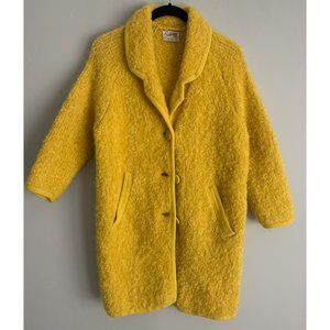 Vintage Yellow Cocoon Style Coat